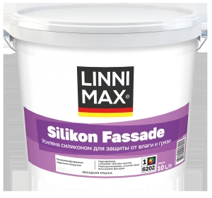 Краска фасадная силиконовая LINNIMAX Silikon Fassade белая 10 л