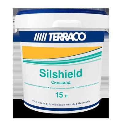 Краска фасадная силиконовая Terraco Silshield Pastel под колеровку 15 л Краска фасадная силиконовая Terraco Silshield Pastel под колеровку 15 л