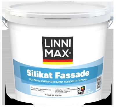 Краска фасадная LINNIMAX Silikat Fassade / Силикат Фассад B1 10 л Краска фасадная LINNIMAX Silikat Fassade / Силикат Фассад B1 10 л
